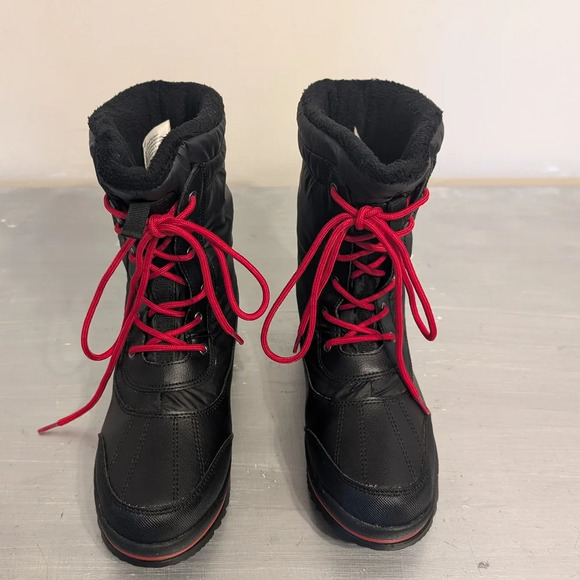 Cougar Canada Black Mid Calf Lined Winter Boots Waterproof  Lace up Women's 9 M. - Picture 3 of 12